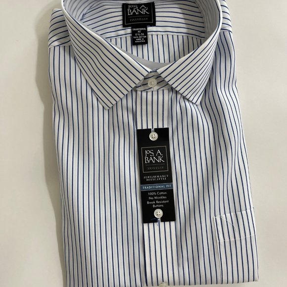 Jos A Bank Traveler shirt, 17 1/2 - 34 - Picture 1 of 5